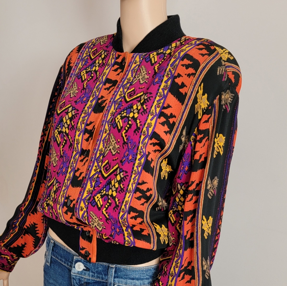 Vintage 90th Electric Aztec Bomber Jacket